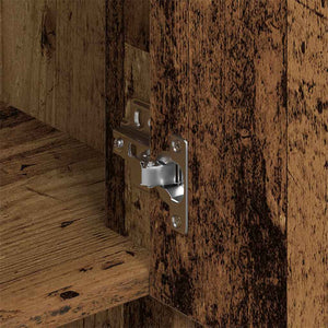 Skåp med låda Gammalt trä 80 x 33 x 150 cm Konstruerat trä