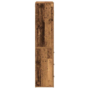 Skåp med låda Gammalt trä 80 x 33 x 150 cm Konstruerat trä