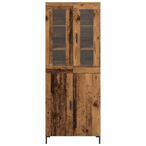 Skåp 2 pcs Gammalt trä 69,5 x 34 x 180 cm Konstruerat trä