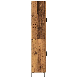 Skåp 2 pcs Gammalt trä 69,5 x 34 x 180 cm Konstruerat trä