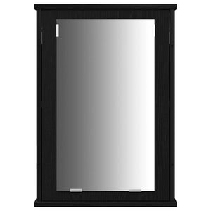 Badrumsmöbelset med hylla 3 pcs Svart Ek Konstruerat trä