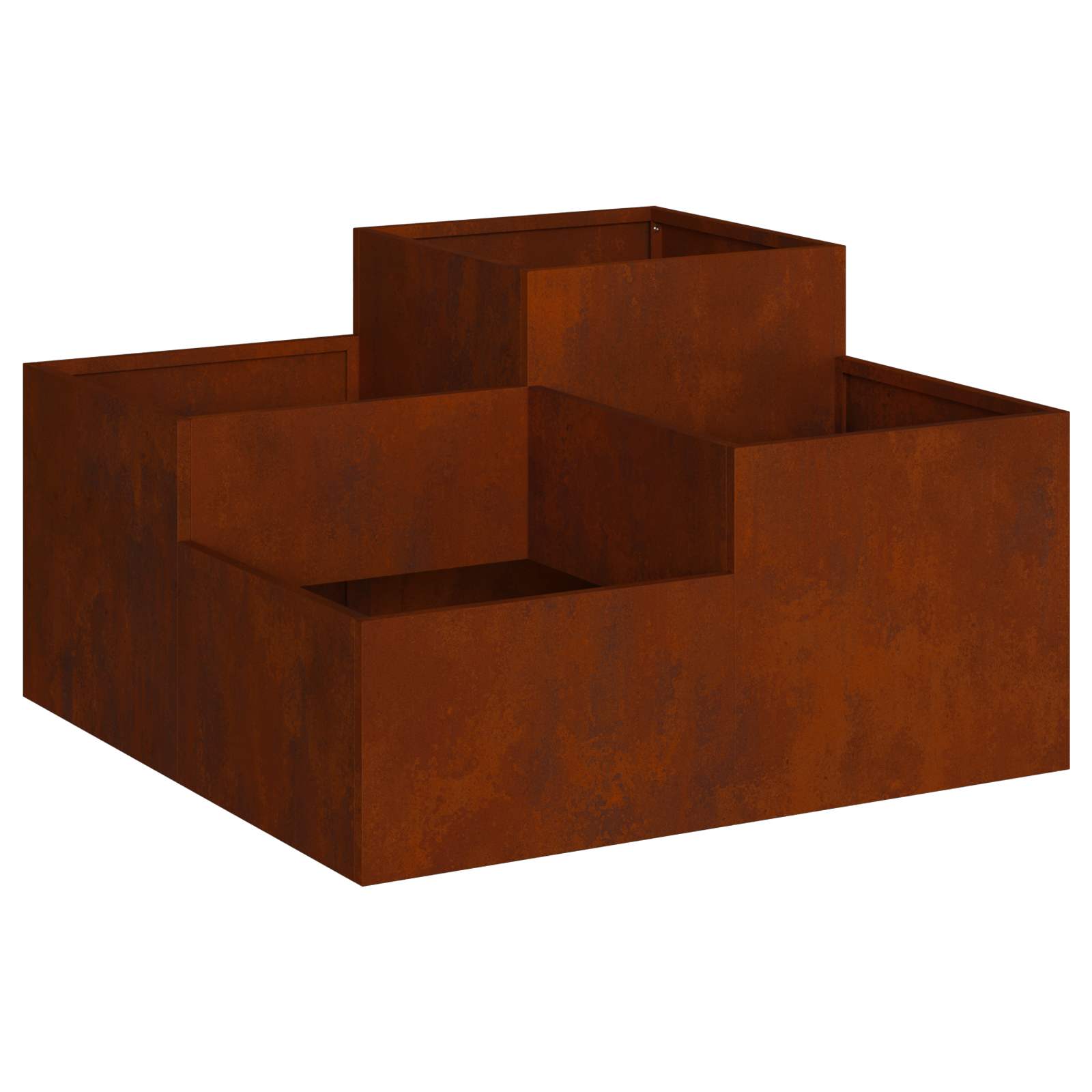 Trädgårdsplanterare Rostig 100 x 100 x 48 cm