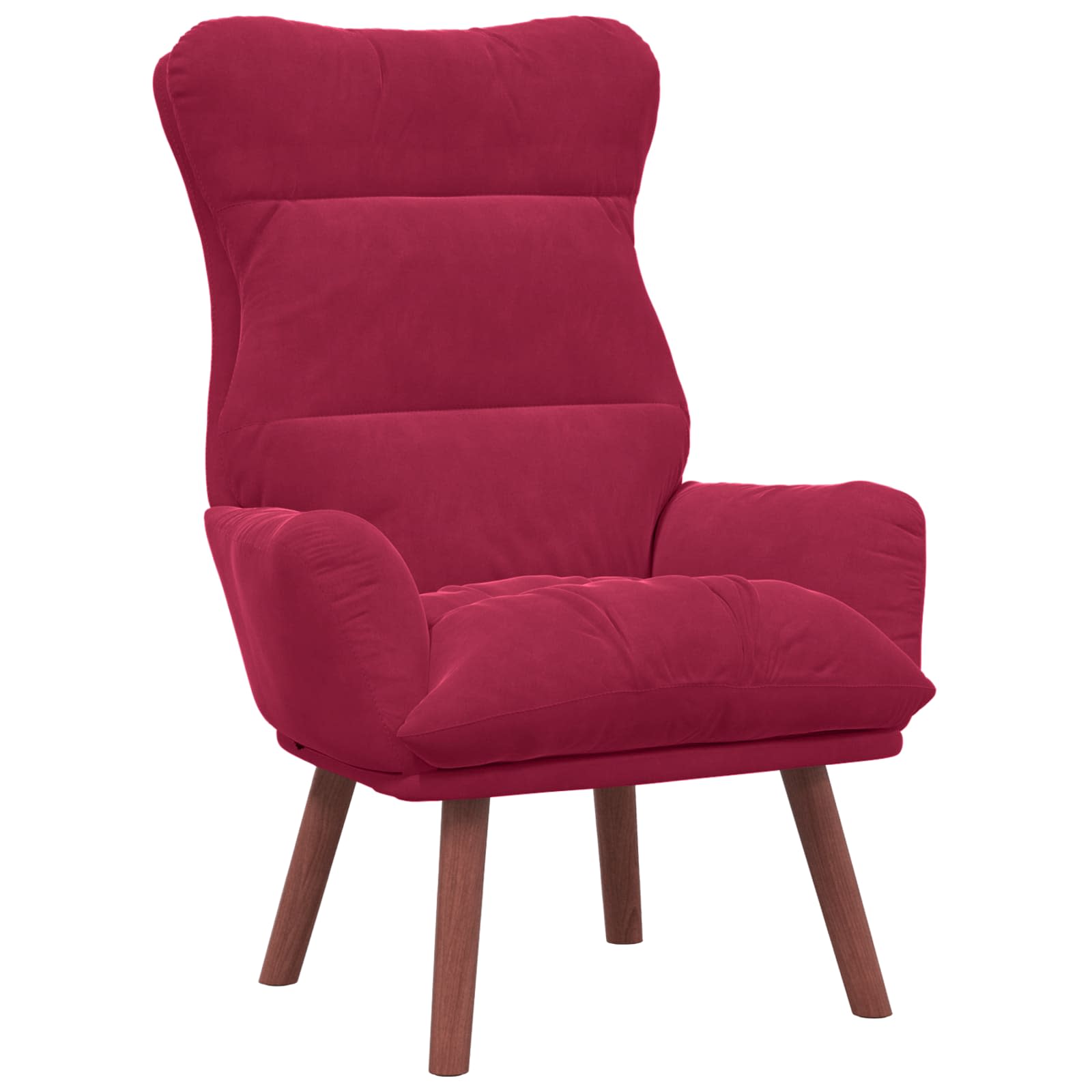 fåtölj Vinröd 69 x 74 x 93 cm Sammet