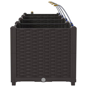 Trädgårdsplanterare 4 pcs Brun Stål