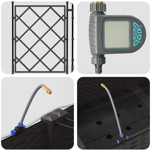 Trädgårdsplanterare 2 pcs Brun Stål