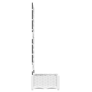 Trädgårdsplanterare Vit 40 x 40 x 125,5 cm Stål