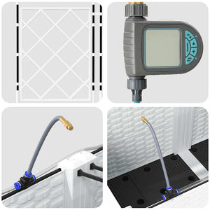 Trädgårdsplanterare 2 pcs Vit Stål