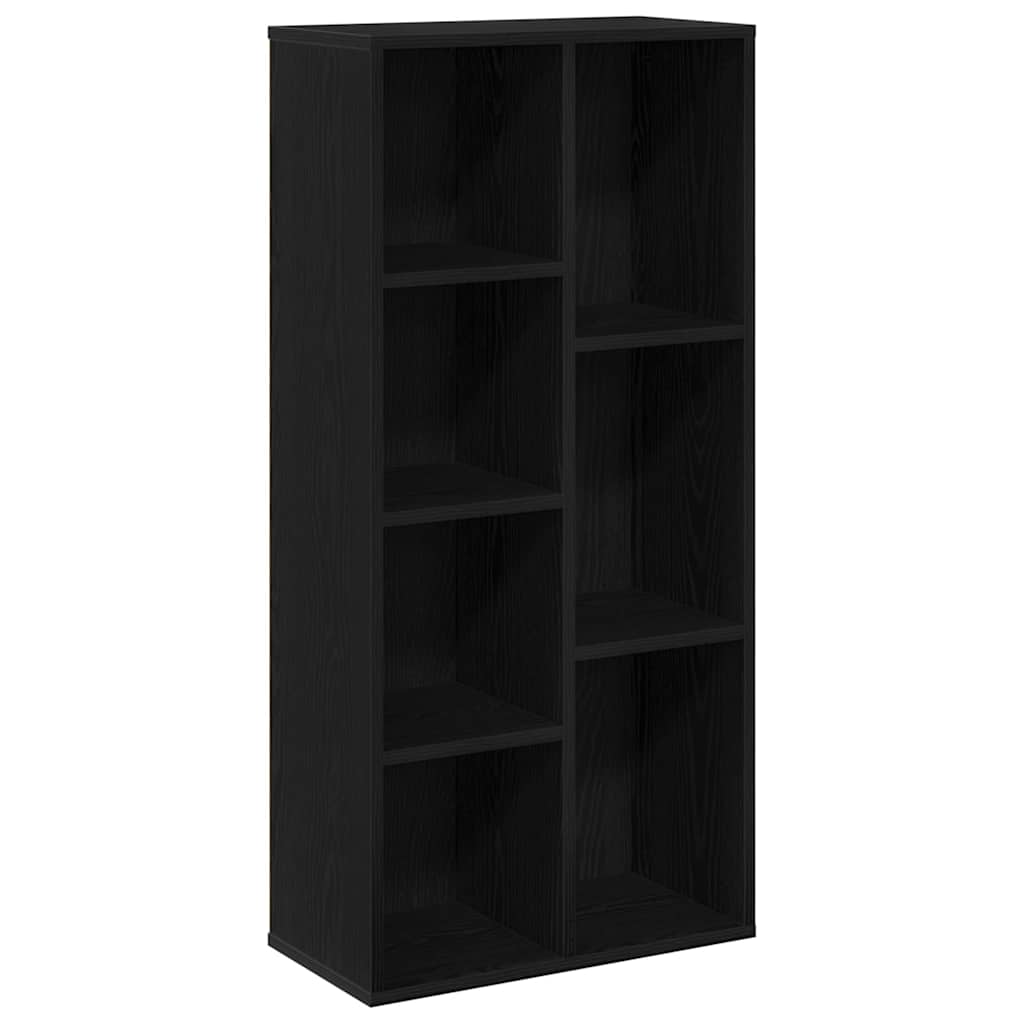 Bokhylla 7 nivåer 50 x 25 x 102 cm Svart Ek