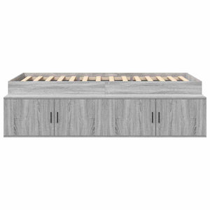 Sängram med låda Grå Sonoma 80 x 200 cm Konstruerat trä