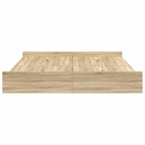 Förvaringssängram Sonoma-ek 200 x 200 cm Konstruerat trä