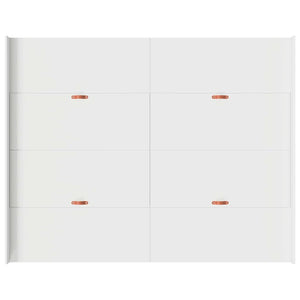 Förvaringssängram med låda Vit 160 x 200 cm Konstruerat trä