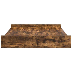 Förvaringssängram med låda Rökt ek 150 x 200 cm Konstruerat trä