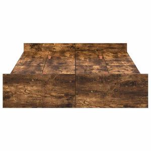 Förvaringssängram med låda Rökt ek 120 x 200 cm Konstruerat trä