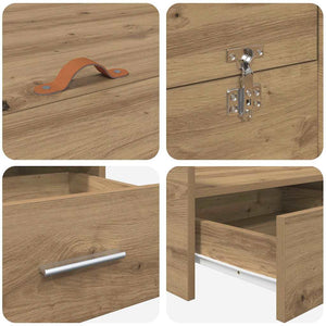 Förvaringssängram Artisan Ek 140 x 190 cm Konstruerat trä