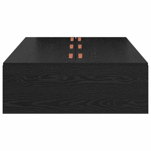 Förvaringssängram Svart Ek 70 x 190 cm Konstruerat trä