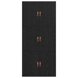 Förvaringssängram Svart Ek 70 x 190 cm Konstruerat trä