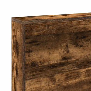 Förvaringshuvudgavel med hylla Rökt ek 150 cm Konstruerat trä