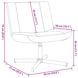 Skrivstol Svart 63 x 75 x 76 cm Sheepskin
