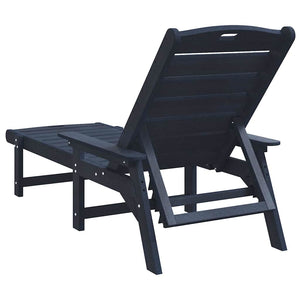 Solstol Reclining 2 pcs Marinblå 195,5 x 53 x 98,5 cm polyeten