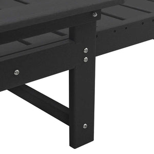 Solstol Reclining 2 pcs Svart 195,5 x 53 x 98,5 cm polyeten