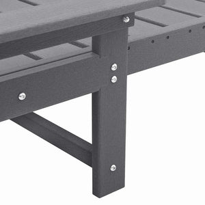 Solstol Reclining 2 pcs Ljusgrå 195,5 x 53 x 98,5 cm polyeten