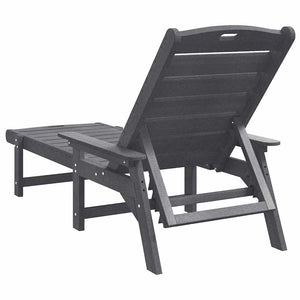 Solstol Reclining 2 pcs Ljusgrå 195,5 x 53 x 98,5 cm polyeten