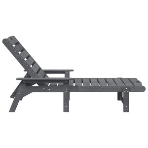 Solstol Reclining 2 pcs Ljusgrå 195,5 x 53 x 98,5 cm polyeten