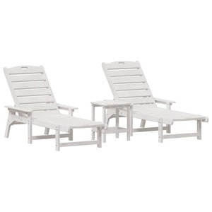 Solstol Reclining 3 pcs Vit polyeten