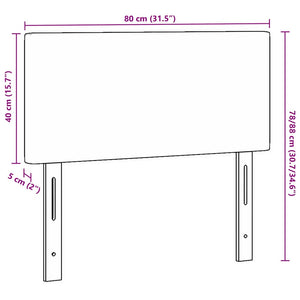 Huvudgavel med huvudgavel Ljusgrå 80 cm Konstläder