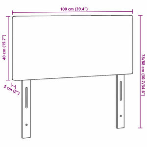 Huvudgavel med huvudgavel Ljusgrå 100 cm Konstläder