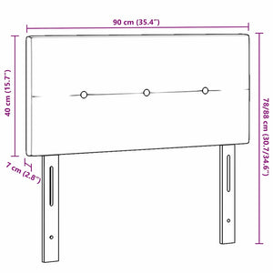 Huvudgavel med huvudgavel Mörkbrun 90 cm Konstläder