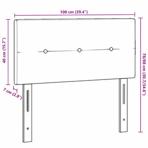 Huvudgavel med huvudgavel Svart 100 cm Konstläder