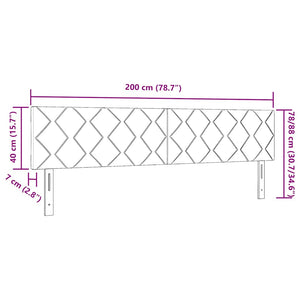 Huvudgavel med huvudgavel Blå 200 cm Konstläder
