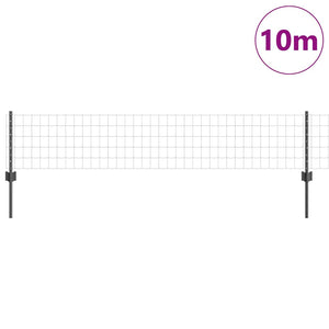 Stängsel med stolpe Grå 0,4 x 10 m Stål och PVC