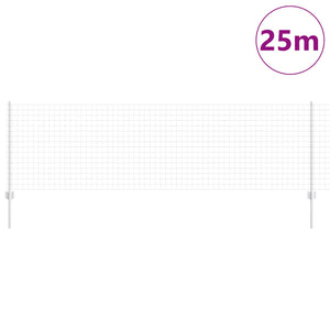 Stängsel med stolpe Silver 0,8 x 25 m Stål