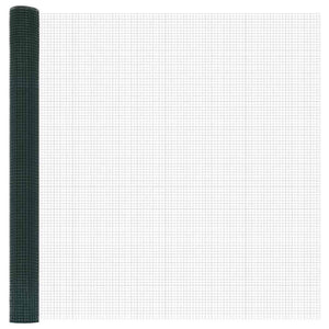 Stängsel med stolpe Grön 1,5 x 25 m Stål och PVC