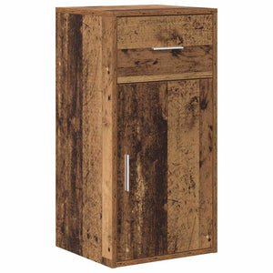 Hörnskrivbord med låda Gammalt trä 102 x 88 x 75 cm