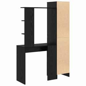 Skrivbord 2 pcs Svart Ek