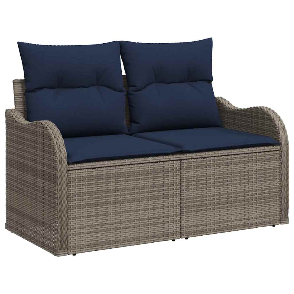 Trädgårdsoffa med kudde 121 x 62 x 69 cm konstrotting