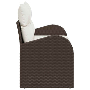 Trädgårdsoffa Brun 124 x 62 x 69 cm konstrotting