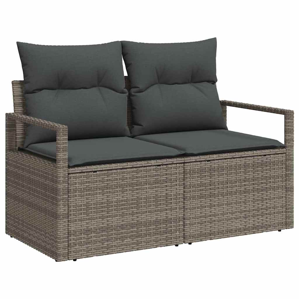 Trädgårdsoffa med kudde 120 x 62 x 69 cm konstrotting