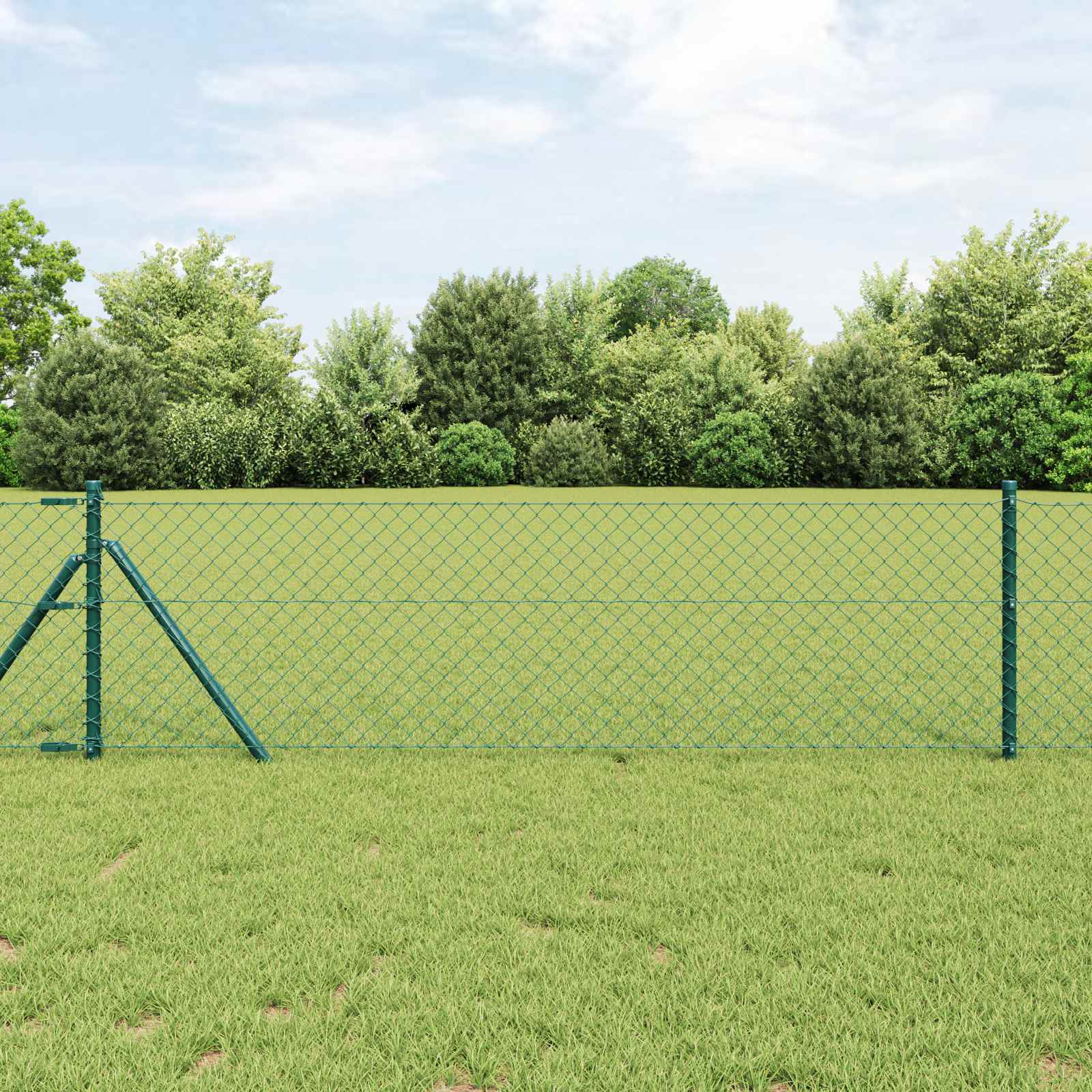 Kedjelänk Stängsel 25 x 0,8 m Stål Grön