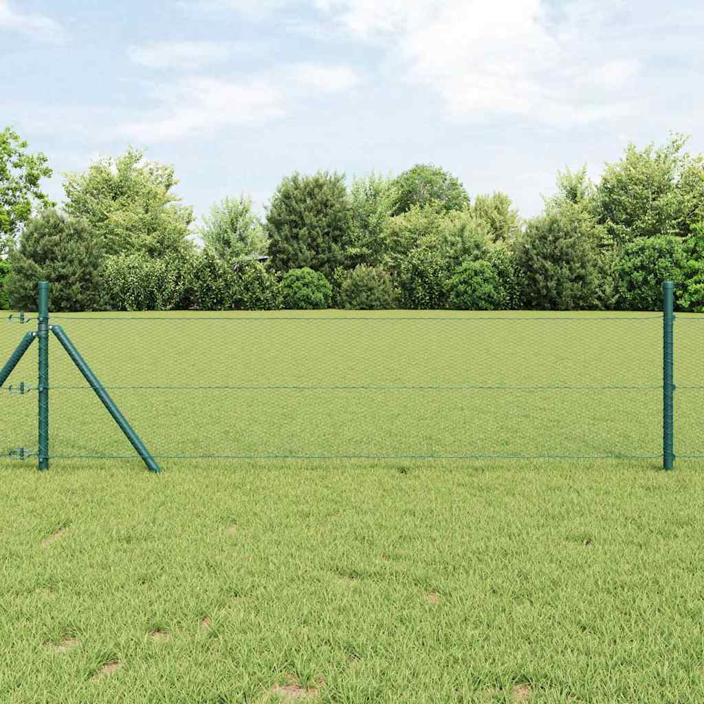 Hexagonstängsel Grön 0,8 x 50 m PVC