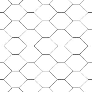 Hexagonstängsel Grå 0,5 x 10 m PVC