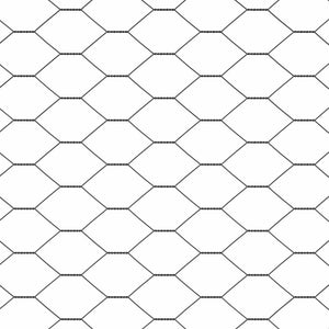 Hexagonstängsel Grå 0,6 x 25 m PVC