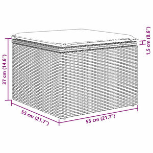 Trädgårdsoffset med kudde 9 pcs Svart Poly rattan