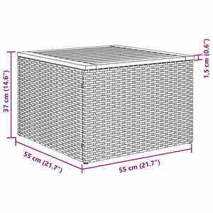 Trädgårdsoffset med kudde 7 pcs Beige konstrotting