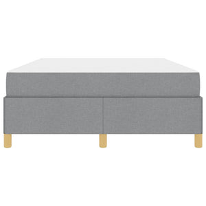 Sängram med madrass Ljusgrå 160 x 200 cm tyg