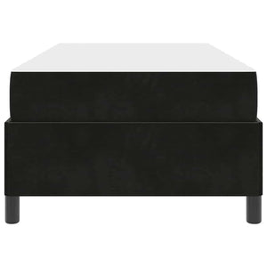 Sängram med madrass Svart 100 x 200 cm tyg