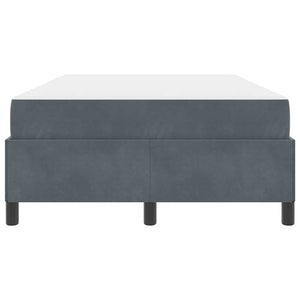 Sängram med madrass Mörkgrå 120 x 200 cm tyg